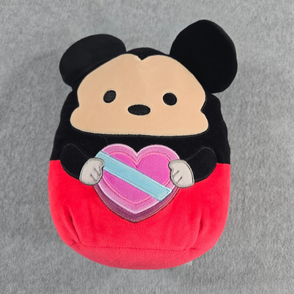 Disney Mickey Mouse Squishmallow Valentine Heart Plush 8 Inch Jazwares Kellytoy